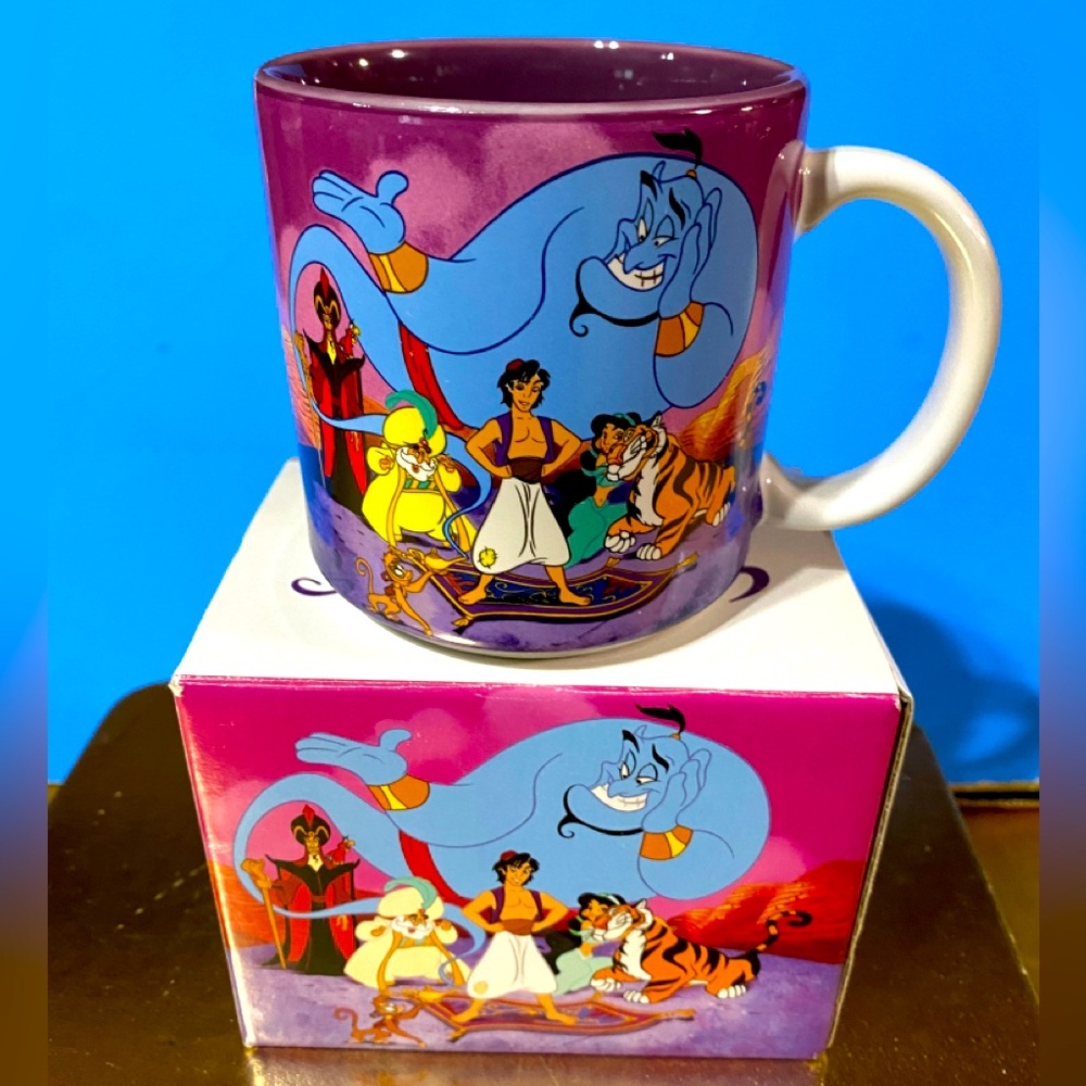 DISNEY STORE EXCLUSIVE VTG 90’s NWT WALT DISNEY’S CLASSIC ALADDIN MUG JAPAN